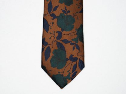 Burnt Orange Floral Tie - Image 2